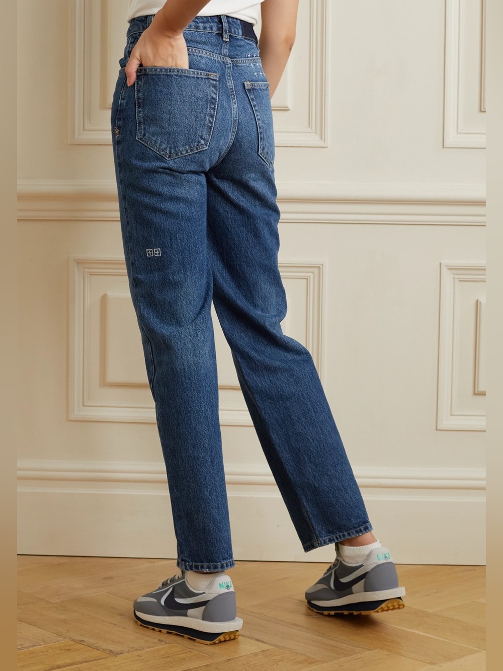 Ksubi Brooklyn Jean Stella Mid Rise Straight Leg Jean in Blue Size 29